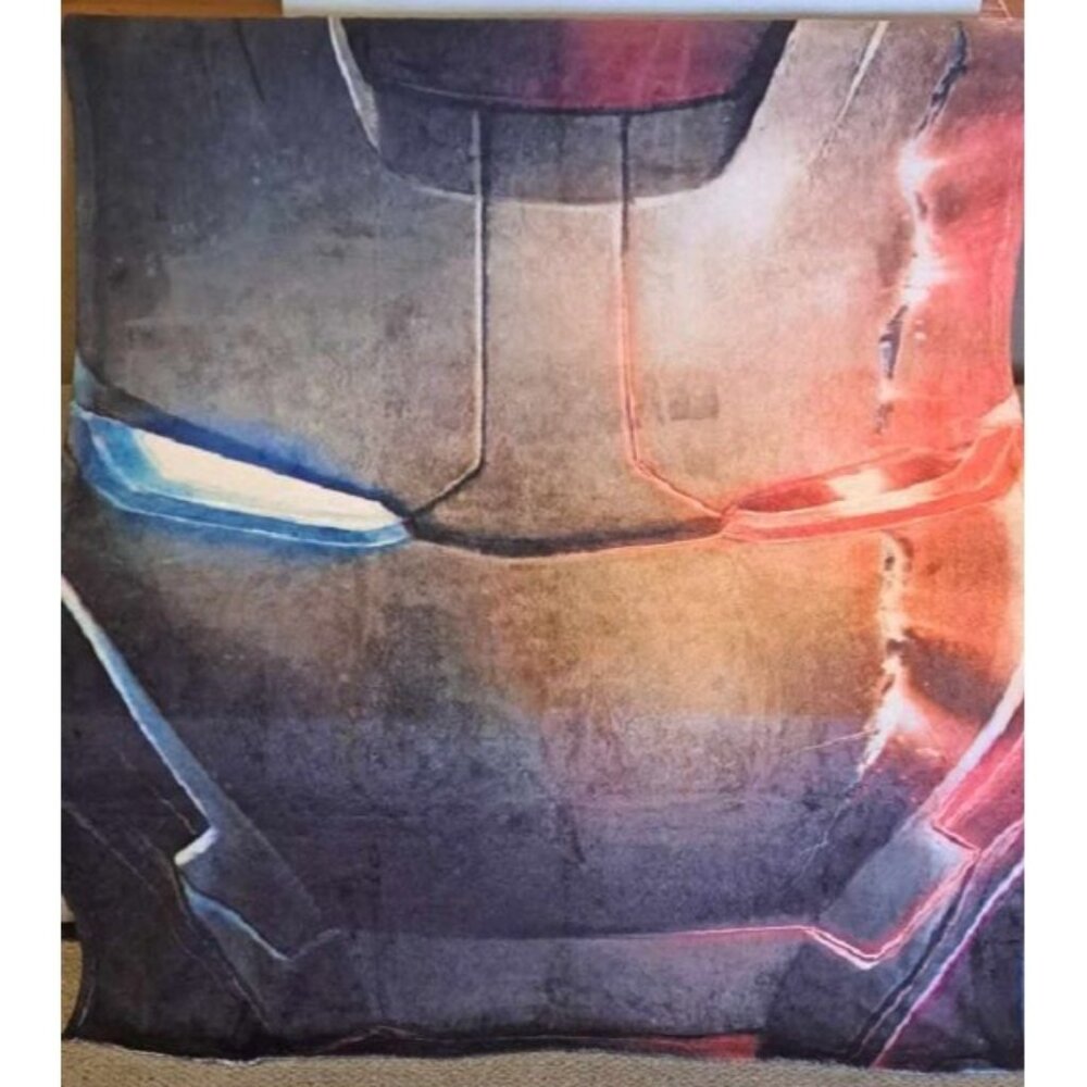 New Iron Man Close Up Face Plush Throw Gift Blanket Hero IronMan Marvel Avengers